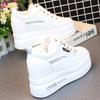 Scarpe Aumenta Altezza Moda Donna Tacchi 10CM Zeppe Primavera Autunno Sneakers Donna Traspiranti Scarpe Sportive Piattaforma Casual Scarpe Bianche