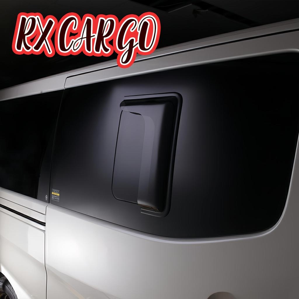 RXCARGO Defletor de Vidro Pequeno para Porta Deslizante de Carro para NV350 Caravan E26 H24.6- Hiace Série 200 4ª, 5ª, 6ª, 7ª, 8ª Geração Preto Fumê