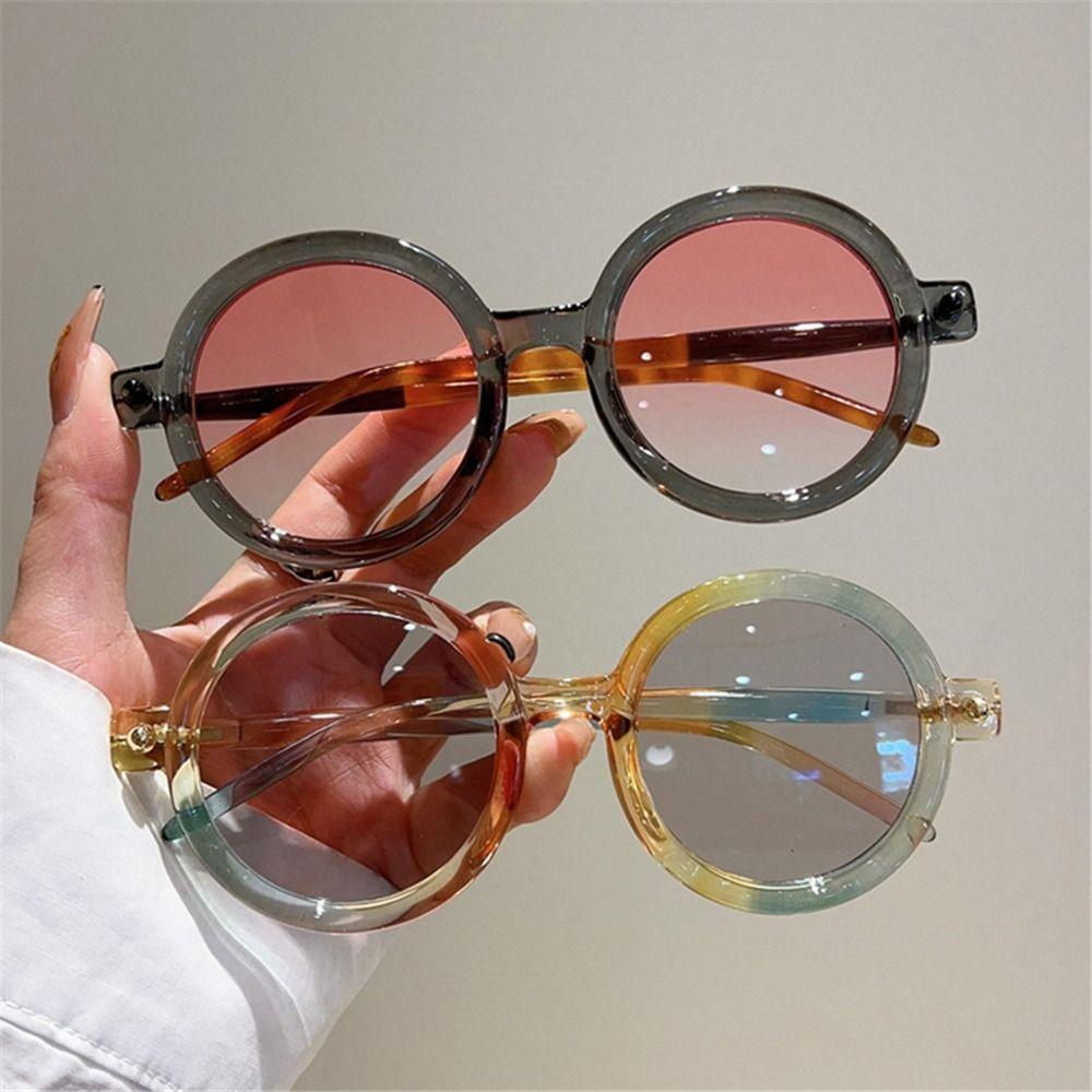 Literarische Sonnenbrille mit rundem Rahmen, modische Retro-Sonnenbrille, trendige Street Wear-Sonnenbrille, vielseitige Brille