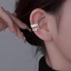 Double Layer Zirconia Ear Cuff: Sparkling Rhinestone Clip-On, No Piercing, Light Luxury European Style.