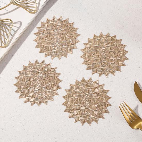 Coaster Easy to Clean Dining Table Protector Pad Heat Resistant Flower
