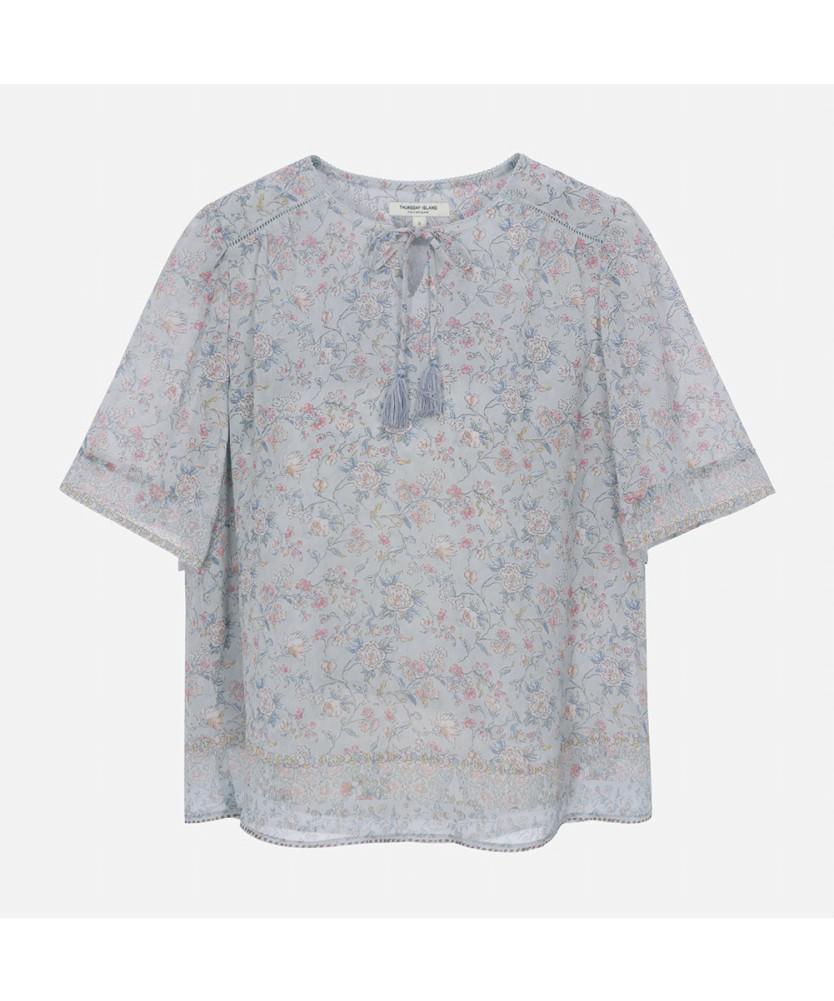 THURSDAY ISLAND Border Mix Blouse_T254Abl216W