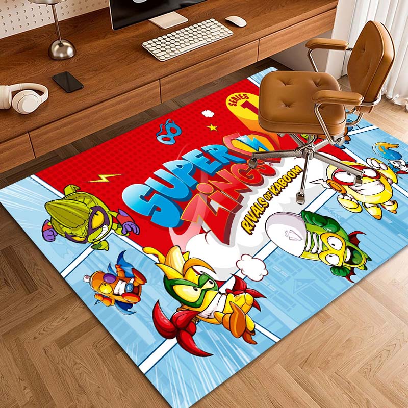 CustomizableCute Cartoon Super Zings Printed Non-slip Mat Yoga Mat Door Photography Props Kitchen Mat Area Birthday Gift