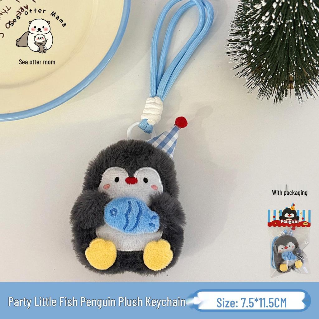 Tengyi Cute Plush Penguin Doll Keychain - Backpack Pendant Gift for Couples & Friends
