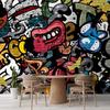 Cartoon Character Graffiti Wallpaper Street Art Graffiti Mural Bedroom Home Decor