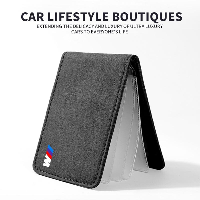 Nuova Custodia Porta Patente Auto in Pelle Custodia Documenti di Guida Auto Porta Carte di Credito per BMW M E34 E36 E60 E90 E46 E39 E70 F10 F20 F30 X5 X6 X1DZ0