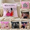 S-Sex And The City Tv Pillow Case Anti-Dustmite Pillowcase Invisible Zipper Silky Short Plush Sofa Cushion Cover