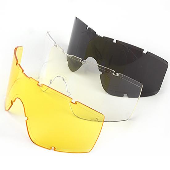 Airsoft-Schutzbrille Desert Locust, Schutzbrille mit Antibeschlag-Funktion, schlagfeste taktische Brille mit 3 austauschbaren Gläsern für das Radfahren im Freien