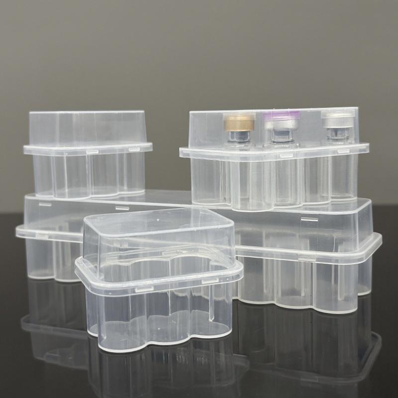 3/5/7/10mL Vial Storage Case Plastic Clear Freezer Tube Box Stackable Microtube Storage Box  Refrigerator Organizer