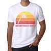 T-shirt da uomo vintage con grafica Wrightsville Beach Sunset Bianco