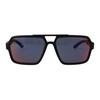Prada Red Striped Logo Irregular Shape Sunglasses Men Sunglasses Black 0PSA06SDG008F
