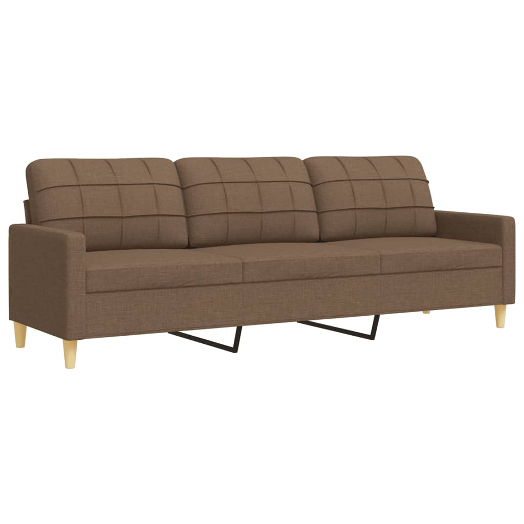 3-Cz. Relaxation Set With Cushions, Brown, Fabric