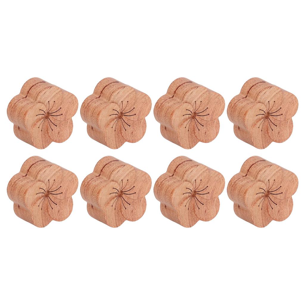 8pcs Essential Oil Car Diffuser Plum Flower Shape Simple Compact Rosewood Material Aroma Diffuser