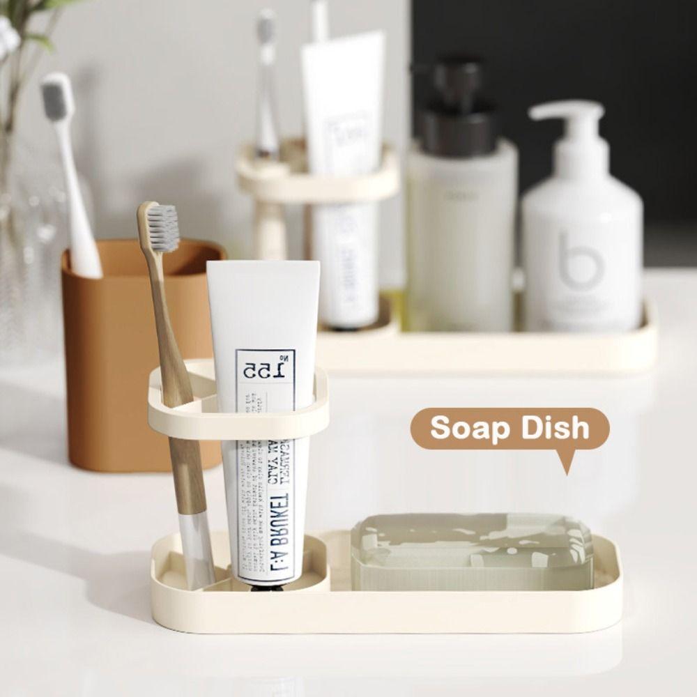 Multifunctional Toothpaste And Toothbrush Rack Storage Home Use Mouthwash Fine Cup Set Restroom Organizer Tools Toothbrush Holder