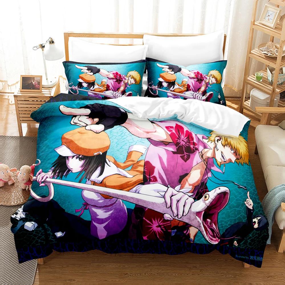 New 3D Print Monogatari Series Bedding Set Anime Araragi Koyomi Duvet Cover Double Twin Full Queen King Adult Kids Quilt Cover