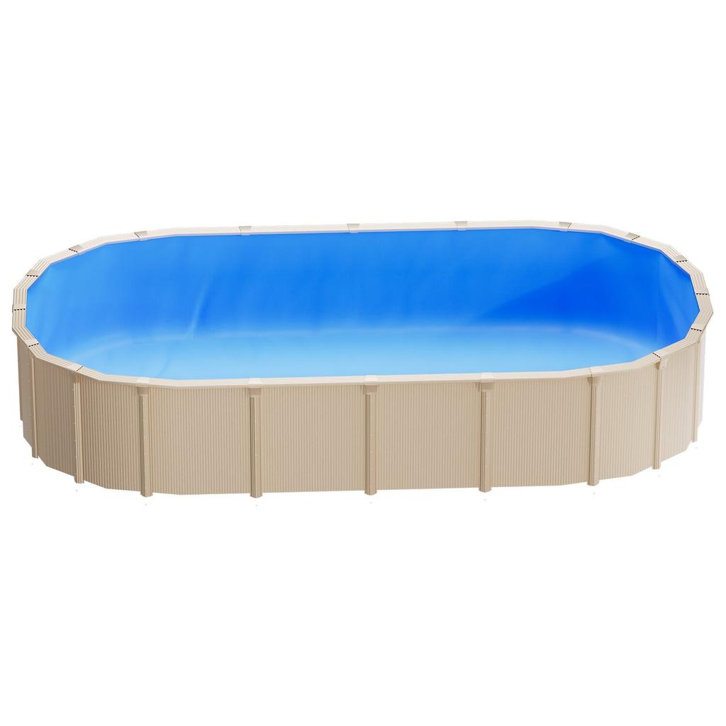 Liner de piscine ovale, 375 x 732 cm Liner de piscine UniBead pour hauteur de paroi de 120 cm, Vinyle premium, Installation facile avec rustines étanches, Conçu pour