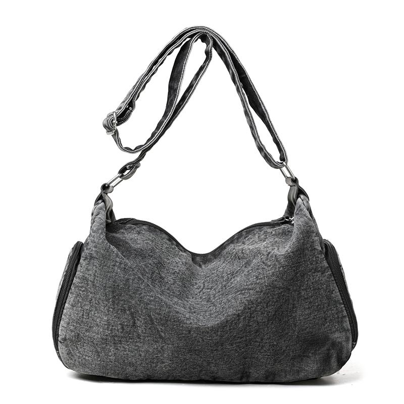 Women'S Shoulder Bag Ladies Large Capacity Denim Shoulder Crossbody Bag Leisure Commuting Handbag Star Tote Bag