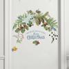 New Green Plant Pine Cones Branch Wall Stickers Christmas Decoration New Year Decor Glass Window Door Posters Home Mural Vinyls