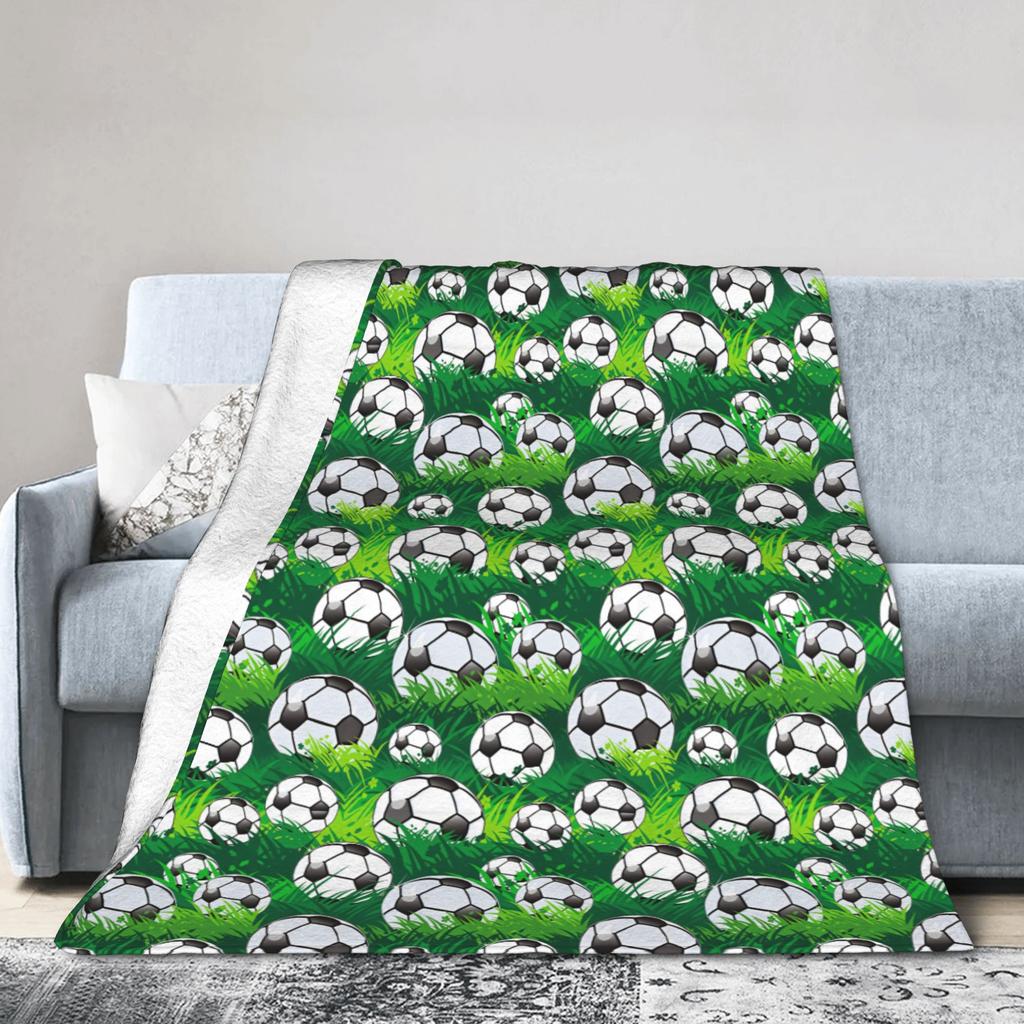 Voetbal Thema Cadeaus voor Jongens Gamer Kamer Decoratie 5614492476 Warme Zachte Deken Kinderen Pluche Plaid Bedovertrek