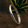 Classic Sterling Silver Bangle, Handmade Polished Bracelet, Everyday Wear Jewelry (German Silver)