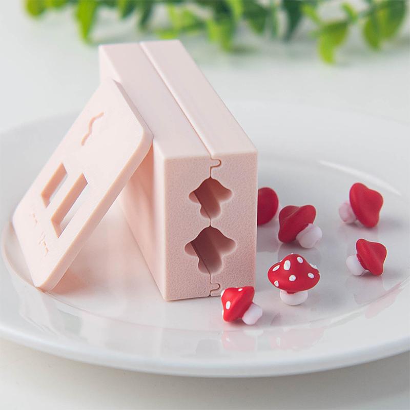 Soft Pottery Polymer Clay Mold 3D Mushroom Lemon Rhombus Beads Design Bead Roller Diy Earrings Necklaces Jewelry Making