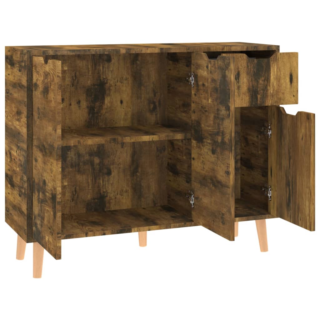 Vidaxl Cabinet, Smoked Oak, 90X30X72 Cm, Wood-Based Material