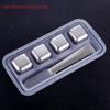 Gold Stainless Steel Whiskey Ice Cubes Set - Metal Quick-Freeze 304 Steel for Whiskey, Wine, and More
