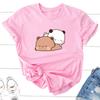 Cute Bubu e Dudu stanno dormendo T-shirt carine da donna in cotone Kawaii Cartoon divertente grafica maglietta estiva O collo anni '90 vestiti Tees unisex