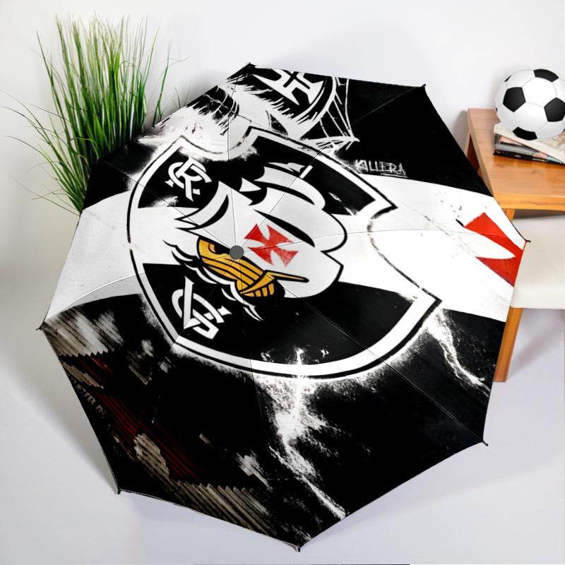 Vasco Football Club Printed Automatic Umbrella, 8-Frame for Travel, Camping, Casual Umbrella, Essential Gift for for Family and Friends