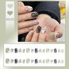 24 piezas de uñas hechas a mano, uñas postizas, hielo transparente, sueño, aguamarina, estrella, diamantes triturados dinámicos, piezas de uñas de ojo de gato, uñas postizas terminadas, 15 estilos