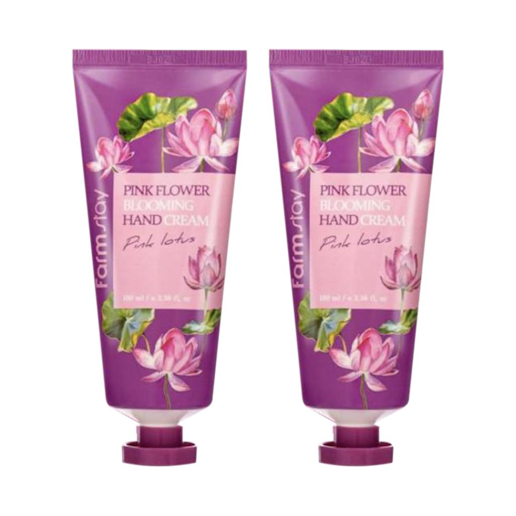 FARM STAY Creme de Mãos Pink Flower Blooming Pink Lotus 100ml (3 Opções)