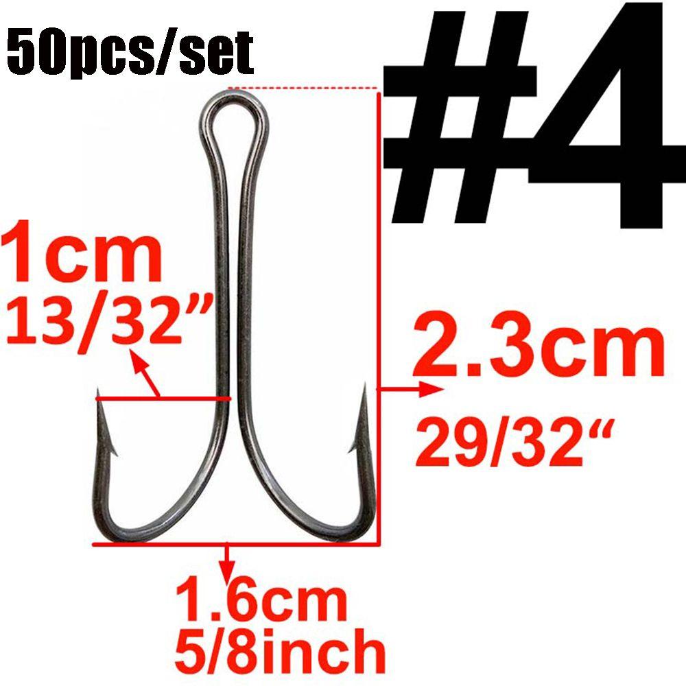Perforated Durable Head Size 1 2 4 6 8 Double Fishing Hook Fly Tying Fish Bait Jig Bass Fishook