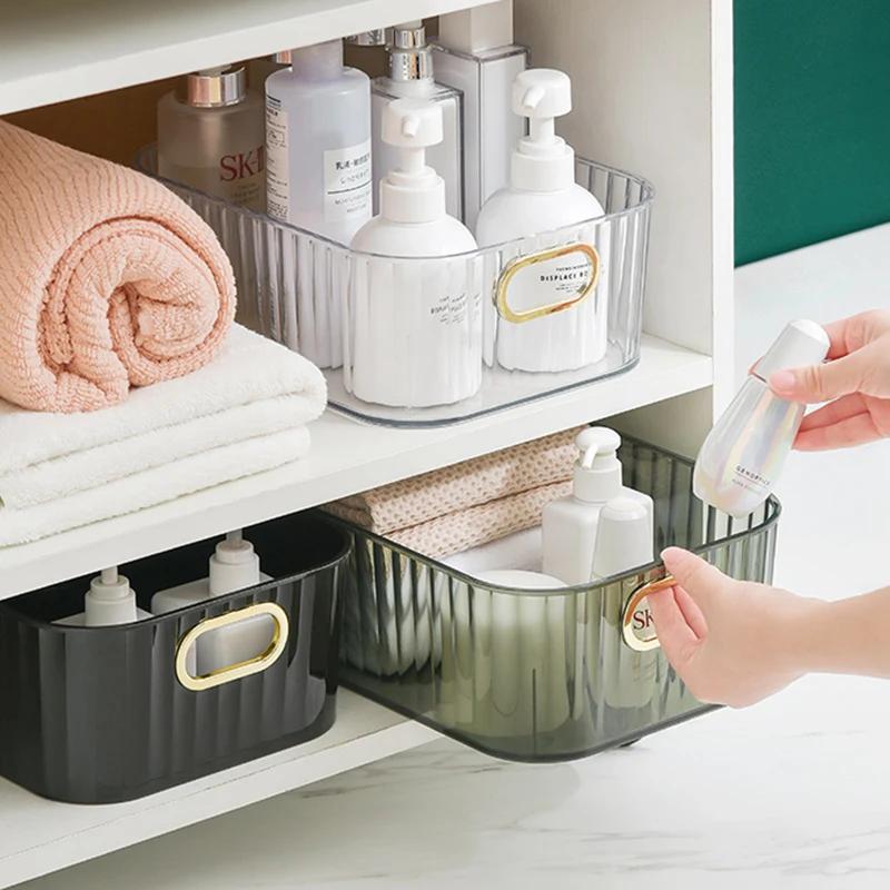 Akrylowe Organizer na Przekąski Organizer do Łazienki Prostokątny Storage Makijaż Bałagan Sypialnia Kosmetyki Salon Organizer do Makijażu