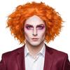 Men's Halloween Cosplay Wig Mad Hatter Alice In Wonderland 2 Themed Costume Party Hairpiece for Adults