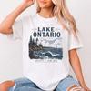 Lake Ontario Great Lakes T Shirt Lighthouse Sailboat Unisex Graphic Vintage Tee