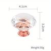 Shiny Acrylic Crystal Furniture Knob Single Hole Diamond Shaped Pulls Handle for Drawer Cabinet Wardrobe Kitchen Cupboard Door