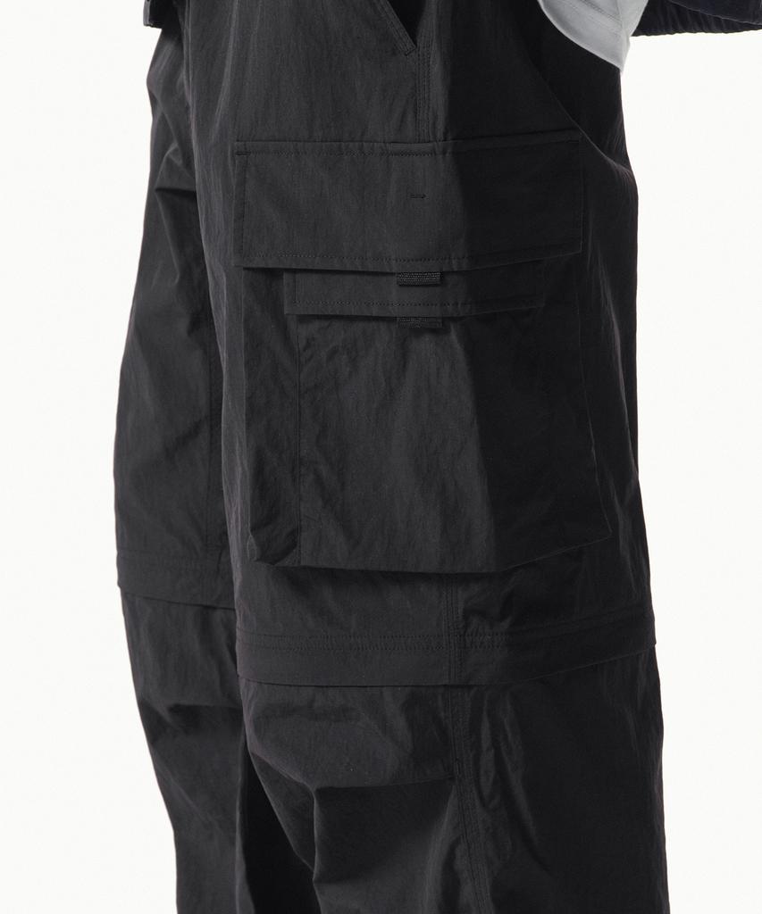 MUSINSA STANDARD [City Leisure] Wide Belted Detachable Cargo Pants [Black]