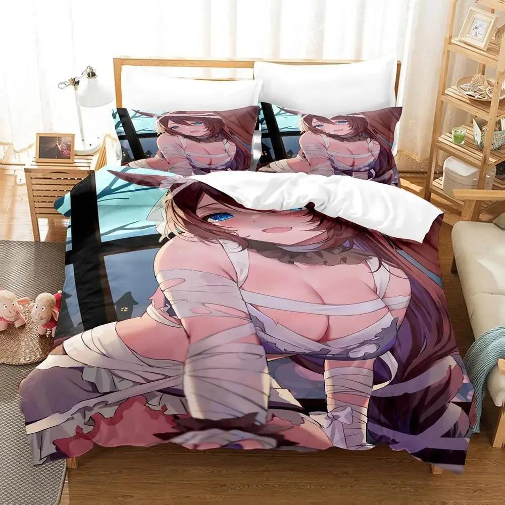 Anime Mummy Girls Bedding Set Boys Girls Twin Queen Size Duvet Cover Pillowcase Bed Kids Adult Fashion Home Textileextile