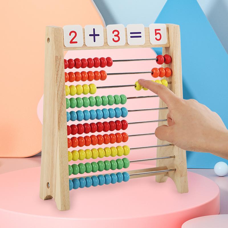 Klassiek Houten Educatief Telspeelgoed 100 Kralen Voorschoolse Wiskunde Leerspeelgoed Montessori Getal Rekenkunde Abacus Peuter Cadeau