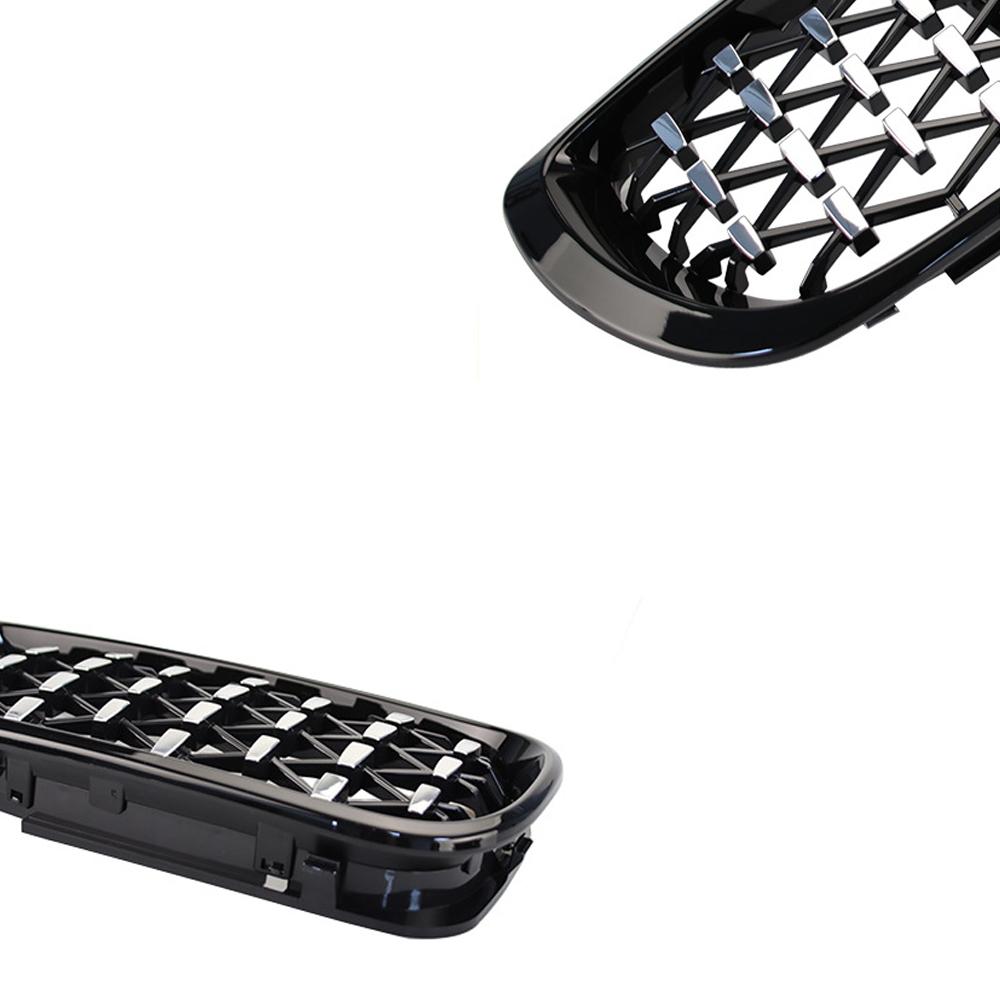 Car Front Bumper Diamond Kidney Grill Grilles For BMW E46 4 Door 4D 3 Series 02-05 Meteor Style Exterior Decoration