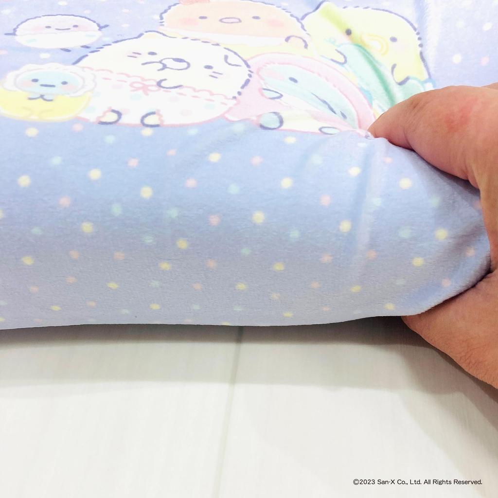MORIPiLO Memory Foam Cushion Lumbar Pillow Sumikko Gurashi Polar Cat Relax Soft and Supple Texture Plush Toy Nap Pillow Purple 15x31x8cm Character