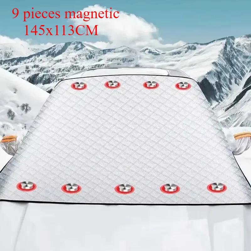 Car Magnetic Sunshade Shield Front Windshield Thickened Snow And Frost Protection Gear Cover Sun Shield with Frost Protection