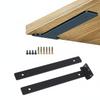 Industrial Grade L-Shape Bracket Set; Partition Support Wall Mounted Rack with Screws.