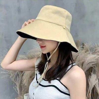 Pălărie de Soare cu Bor Lat pentru Femei Pălărie Tip Bucket Șapcă Față-Verso SLT-DS19