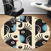 1pc Abstract Art Office Round Area Rug, Indoor Mat Suitable For Office, Under Office Chairs Bedroom Living Room Home Decor, Room Deco