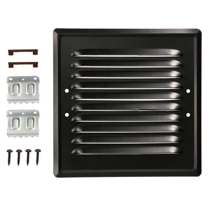 Ventilation Grille - KOTARBAU - 165x165 Mm - Metal - Black Mosquito Net - Permanent Air Exchange