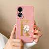 Case For Oppo Reno 6 7 8 Pro+ Lite 8T 10 Pro Cover Fashion Shockproof Flower Letters Phone Bags Matte Soft Liquid Silicone Couple Case For Oppo Bumper