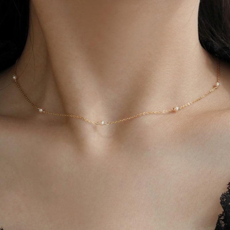 Less Is More Y PEARL 14K GOLDFILLED NECKLACE