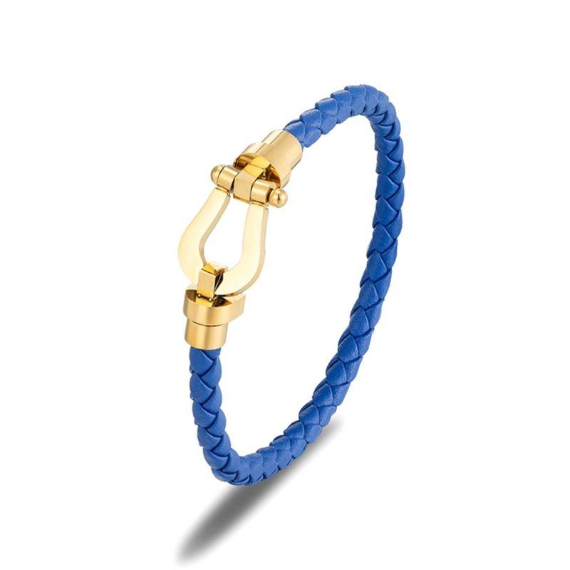 Fashion Woven Vachette Clasp Titanium Steel Bracelets for Men and Women/Couple