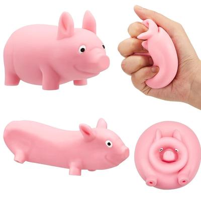 Cerdo Squishy Cerdo Squishy para el Estrés Juguete para Apretar Cerdito Anti-Ansiedad Juguete Divertido de Cerdo Bola que Rebota Juguete Fidget Juguete de Arena para Amasar Juguete para Pellizcar Alivio del Estrés ADD ADHD Útil